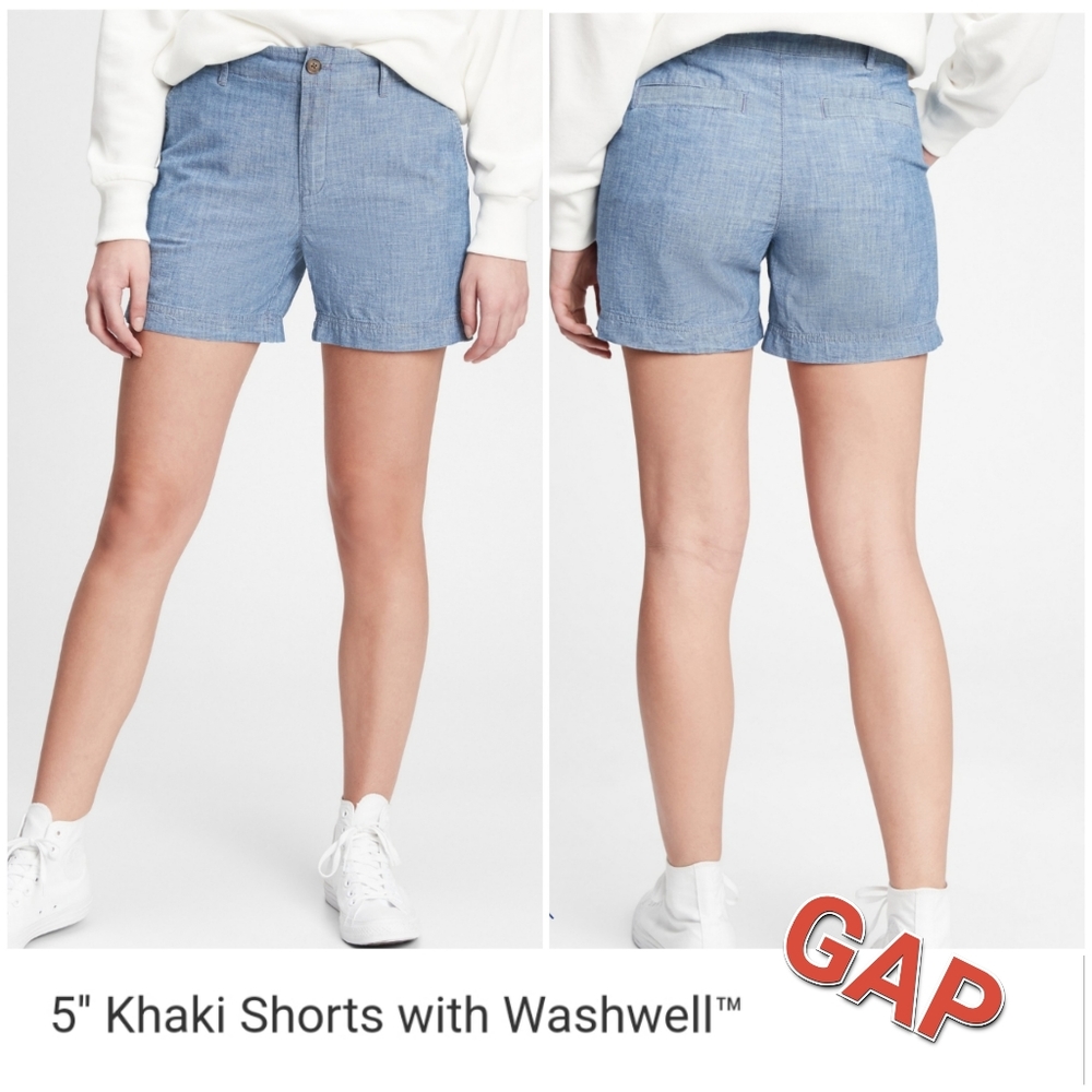 🥳FINAL PRICE👍🩳 NWT‼️ GAP brand 5in Khaki Shorts with Washwell